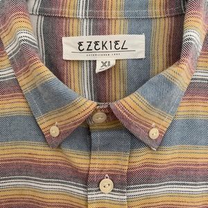 Ezekiel Sunset stripe short sleeve shirt XL